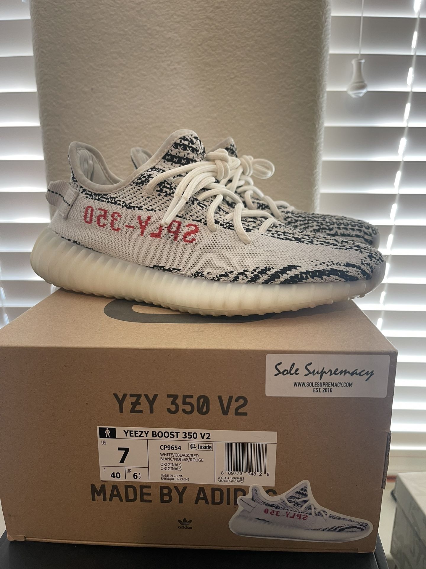 Yeezy 350 Zebra Worn Size 7