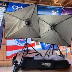 Fovitec Deluxe 2-Light Fluorescent Lighting Kit with Bag