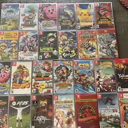 Zelda Super Mario kirby pokemon splatoon donkey kong fire emblem Luigi’s mansion Nintendo switch