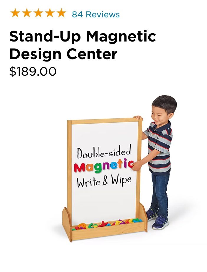 Lakeshore Stand Up Magnetic Board Design Center With Extras