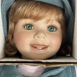 Marie Osmond Peggy Toddler Porcelain Doll Collection Green Eyes 21" LTD ED COA