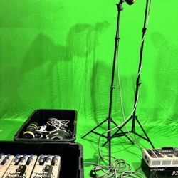 Professional Norman Studio Lights Kit + Green Screen + Stands (Film/Studio Setup)
