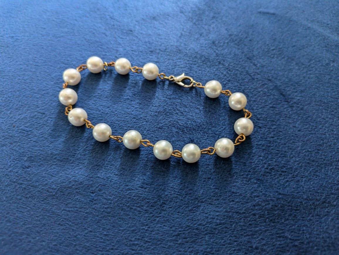 Pearl Bracelet & Colored Beads Bracelet