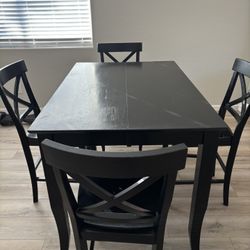 Counter Height Table + 4 Chairs