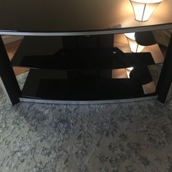 Black Glass Tinted Tv Stand /furniture