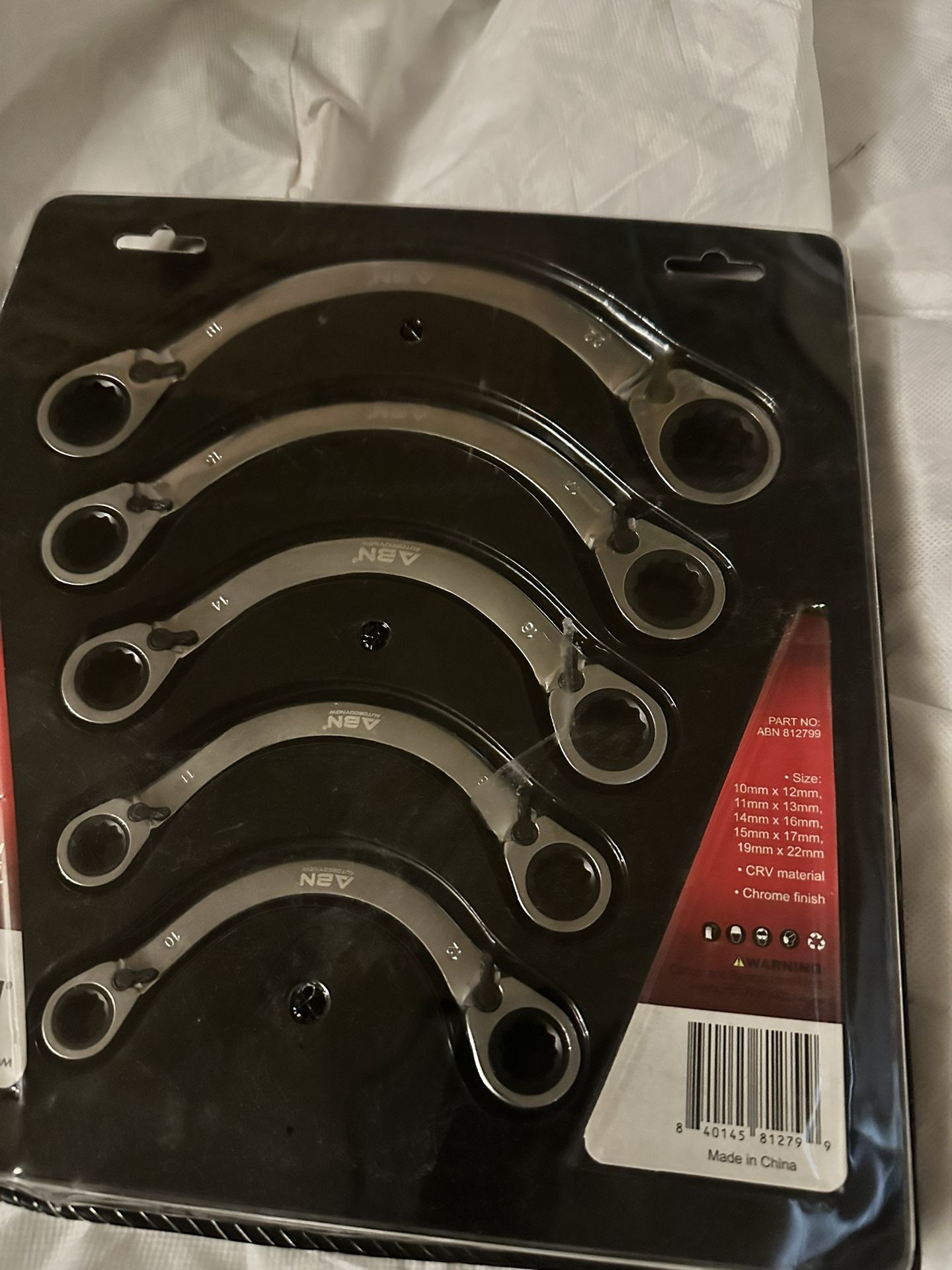 5 Pcs. Double Metric Moon Ratcheting Wrench Set