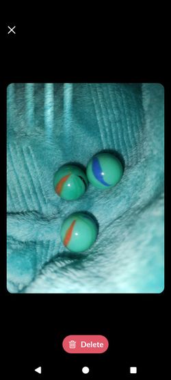 Trio of Green Marbles
