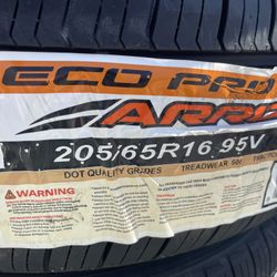 new tires 205/65/16 Arroyd tires 