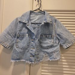 Denim Short Sleeve Jacket