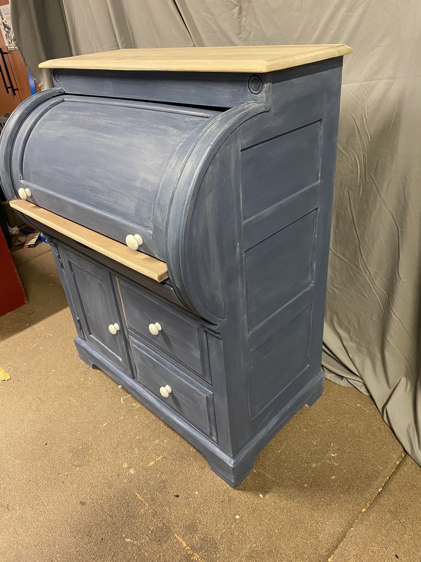 ANTIQUE CYLINDER DESK… 42” x 33”