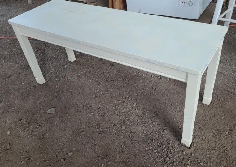 Ashley Dining Table Bench/ Chair For Kitchen Or Dining Room/ Farmhouse/ Rustic/ Country Living/ Cottage/ White/ Cream/ Wood