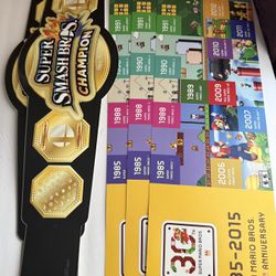 Super Mario Promo Poster/Super Smash Bros Promo Belt