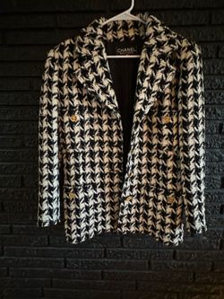Chanel Tweed Jacket Black + White