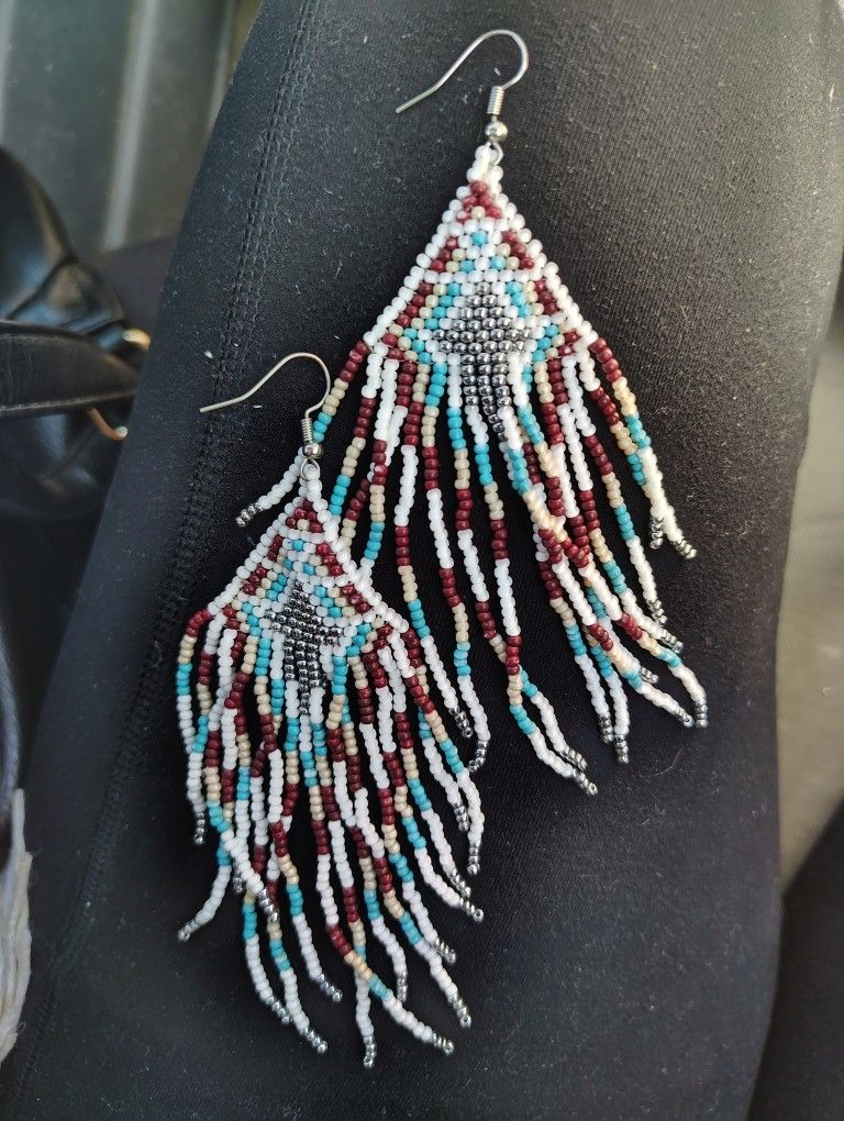 Hand Beaded Earrings