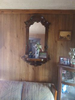 Vintage entrance mirror with sconces