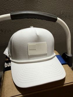 Curves and Clubs All White USA Golf Hat