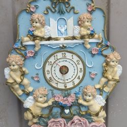 Vintage Cherub Wall Clock