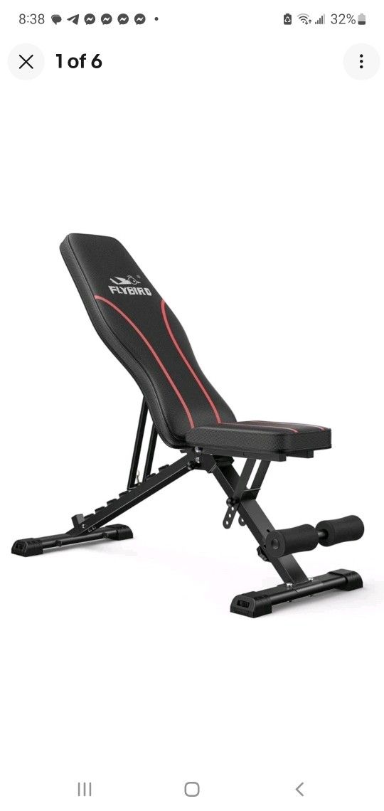 BRAND NEW..FLYBIRD Adjustable Bench Utility Weight Full Body Workout FB-18YLD005 - Black