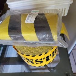 Kids party construction tape and Construction table clothe