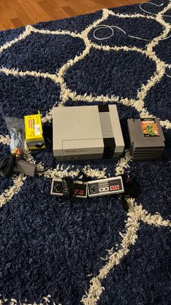 Original NES Console Bundle brand new 72 pin installed w/ 2 controllers & 5 games
