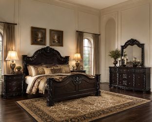 Dark Chocolate king Bedroom set