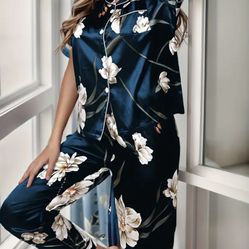 Flroral Print Pajama Set