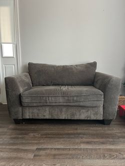 Gray Fabric Oversized Accent Chair