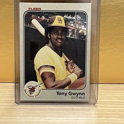 HOF Tony Gwynn Rookie Baseball Card (1983 Fleer) 🔥🔥 Sharp Card!! 