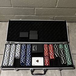 Poker Chip Set w/ Aluminum Case – Chips + Cards