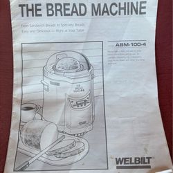 Welbilt Bread machine