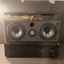 Sony Stereo Receiver STR-DH190 Bluetooth 200 Watts Center Speaker SS-CN495H Working