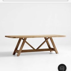 Dining Table-Crate And Barrel 94 Inch Solid Pine
