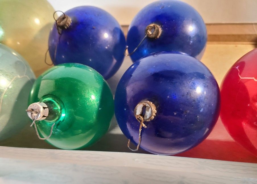 Vintage 1950's Glass Christmas Ornaments