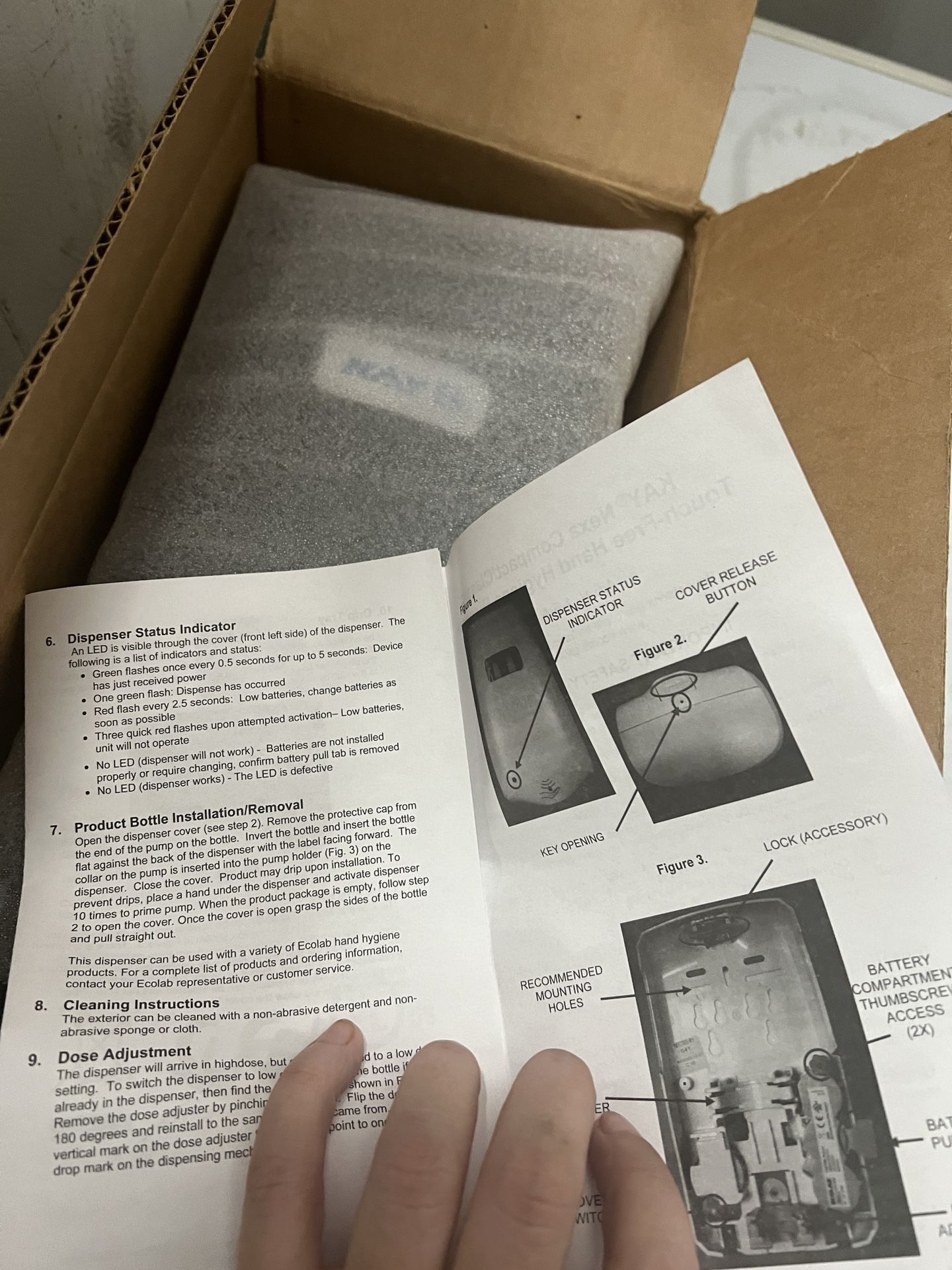 Ecolab Kay Nexa Touch Free Hand Hygiene Dispenser 00326-067 New