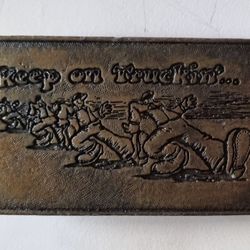 Keep On Truckin R Crumb Belt Buckle Vintage