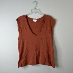 Orange Sleeveless T-Shirt 