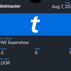 WWE SUPERSHOW JOHN CENA FLOOR TICKET