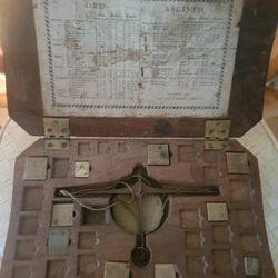 RARE - Dated 1823 Antique Gold And Silver Scale And Weights 