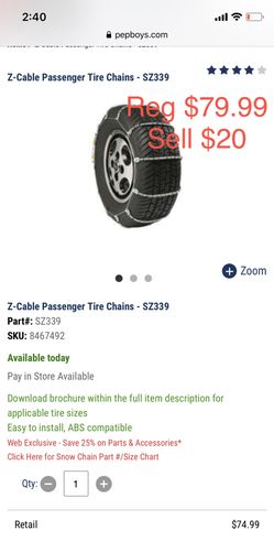 Sz339 snow chain used for nissan rogue