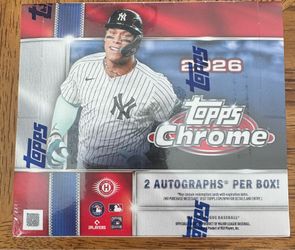 2026 Topps Chrome Baseball Jumbo Box-2 Autos