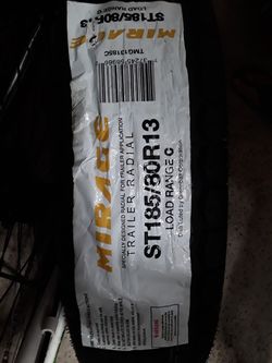 185/80R13 6ply Trailer Tire (Brand New)