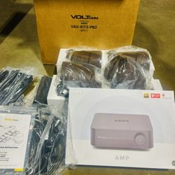 VOLT 4.1 Outdoor Audio System – All-Weather Landscape Sound- 4 Satellite Speakers.,Outdoor Subwoofer