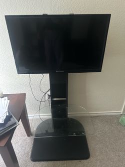 Glass tv stand