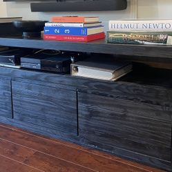 Pottery Barn Folsom 3 Drawer Media Console - Charcoal