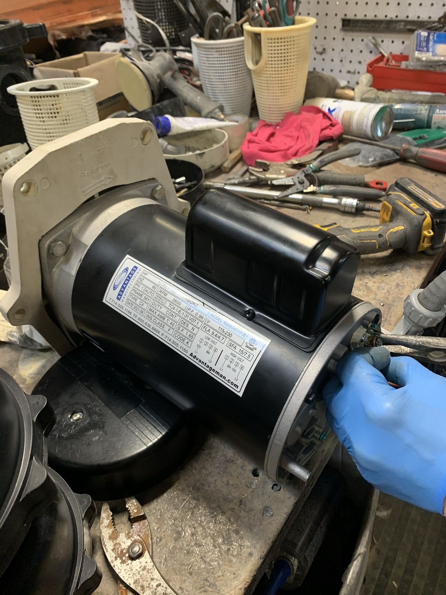 Brand New Single Speed 56y Square Flange Motors. Pentair Whisperflo Replacements