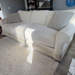 Living Spaces Queen Sleeper Beige Couch 