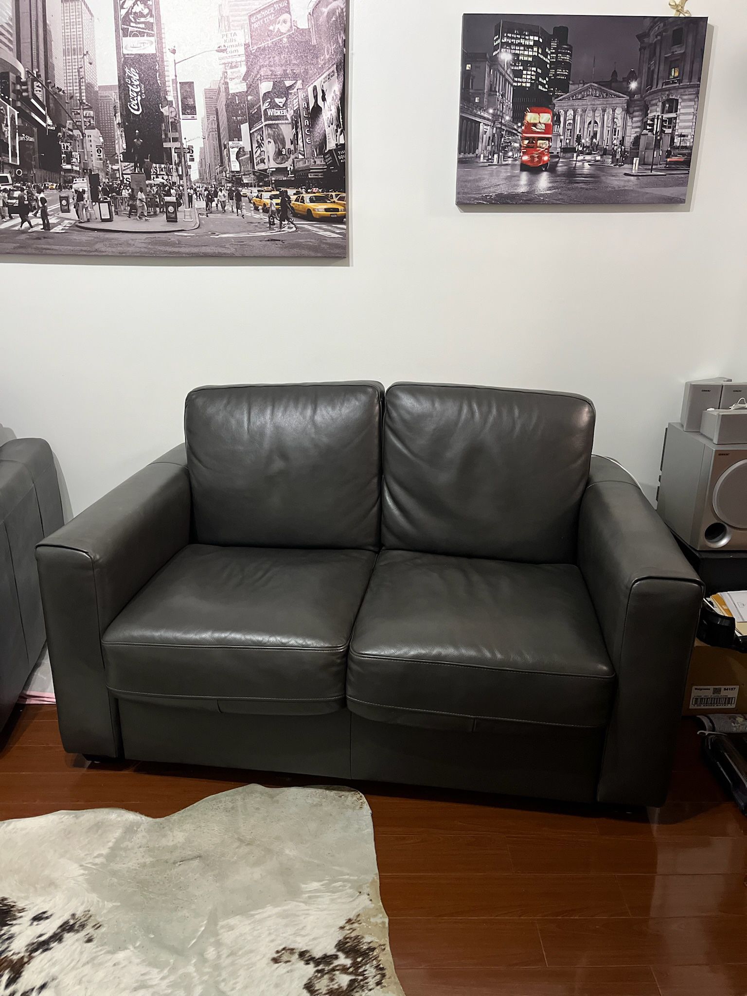Leather Sofa Bed $550