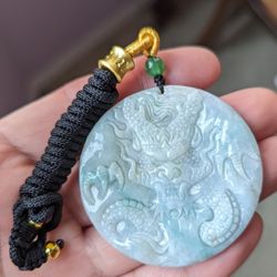 Carved Dragon Pendant Necklace 