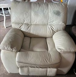 Leather recliner chair