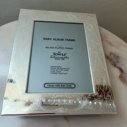 Towle Silversmiths Silver Plated Baby Album and Frame 